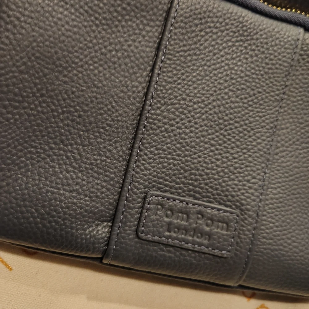 Pom Pom London Original Plus Slate Blue Crossbody Bag - Picture 6 of 6